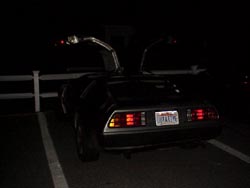 Back of the Back to the Future vehicle